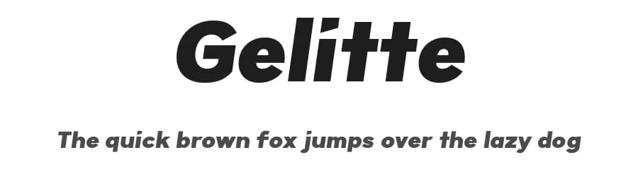 Gelitte by Faqih Fawaji — Sans Serif Font