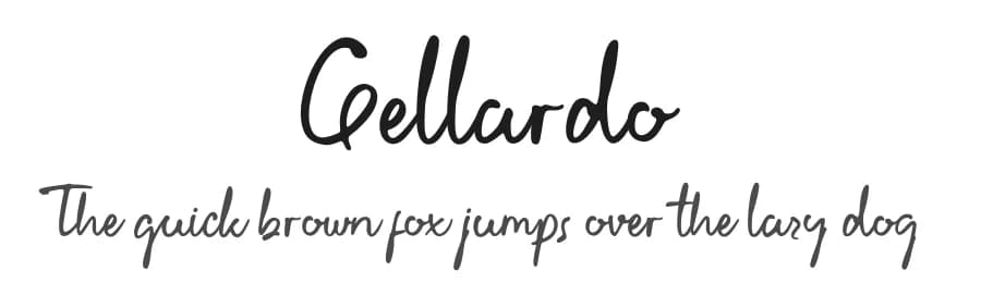 Gellardo by Glyphstyle — Script Handwritten Font