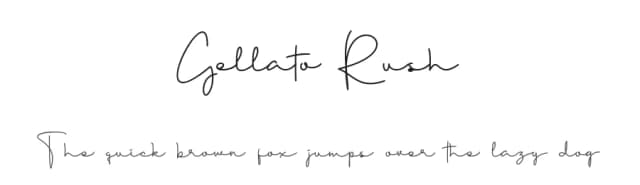 Gellato Rush by Menk Type — Script Handwritten Font
