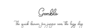 Gemblo by Denny Subagja — Script Handwritten Font — thumbnail 1