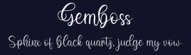 Gemboss by Bearytype — Script Handwritten Font — thumbnail 2