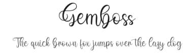 Gemboss by Bearytype — Script Handwritten Font — thumbnail 1
