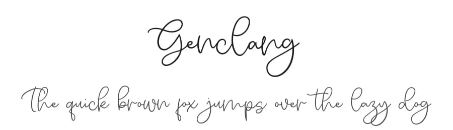 Genclang by Vunira Design — Script Handwritten Font