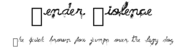 Gender Violence by Support Against Gender Violence — Script Handwritten Font — thumbnail 1