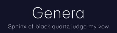 Genera by Wahyu & Sani Co. — Sans Serif Font — thumbnail 2