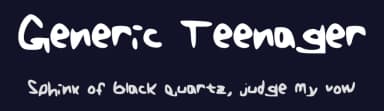 Generic Teenager by Arlana Rawson — Script Handwritten Font — thumbnail 2