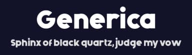 Generica by Michael Muranaka — Sans Serif Font — thumbnail 2