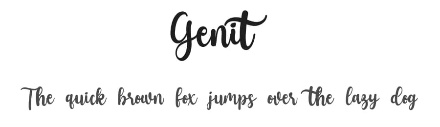 Genit by Fiqiart — Script Handwritten Font
