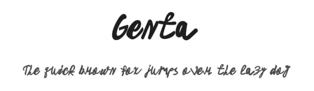 Genta by Portype Studio — Script Handwritten Font
