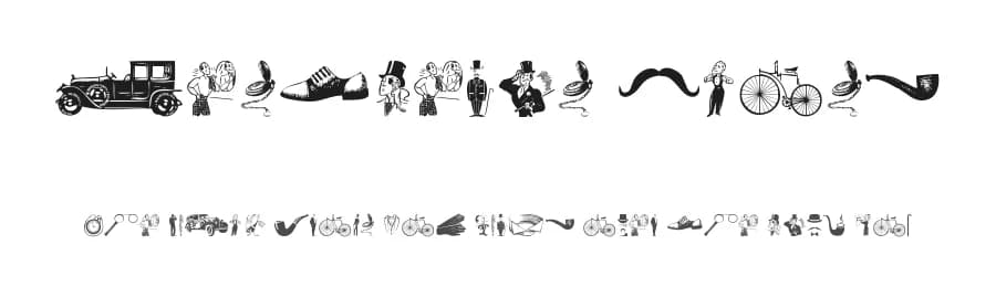 Gentleman Icons by Woodcutter — Dingbats Font