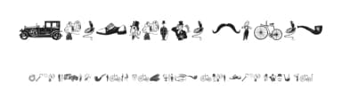 Gentleman Icons by Woodcutter — Dingbats Font — thumbnail 1
