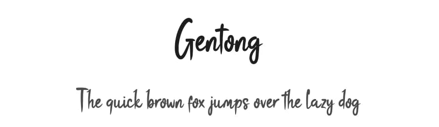 Gentong by productype.com — Script Handwritten Font