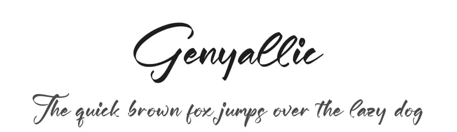 Genyallic by Integritype Studio — Script Handwritten Font