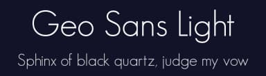 Geo Sans Light by Manfred Klein — Sans Serif Font — thumbnail 2