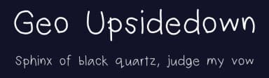 Geo Upsidedown by Dafont User — Script Handwritten Font — thumbnail 2