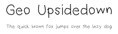 Geo Upsidedown by Dafont User — Script Handwritten Font — thumbnail 1