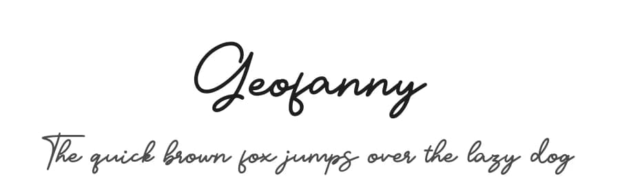 Geofanny by Ferry Ardana Putra — Script Handwritten Font