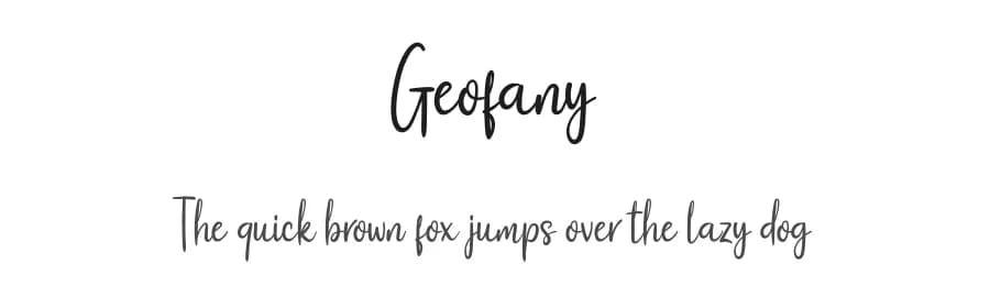 Geofany by twinletter — Script Handwritten Font