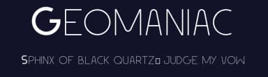 Geomaniac by Valentin François — Sans Serif Font — thumbnail 2
