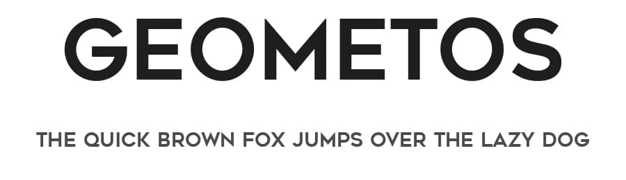 Geometos by Deepak Dogra — Sans Serif Font