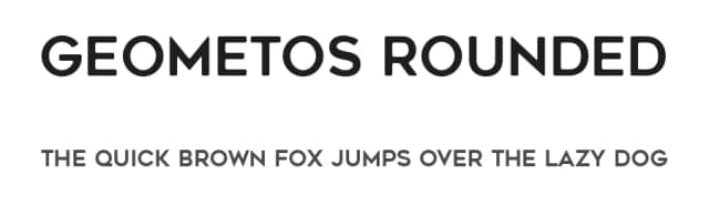 Geometos Rounded by Deepak Dogra — Sans Serif Font