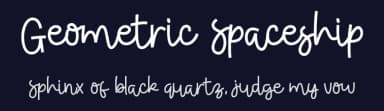 Geometric Spaceship by ONG Type — Script Handwritten Font — thumbnail 2