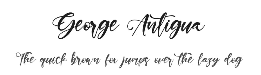 George Antigua by Kong Font — Script Handwritten Font