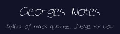 Georges Notes by George Streten — Script Handwritten Font — thumbnail 2