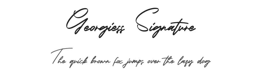 Georgiess Signature by Vunira Design — Script Handwritten Font