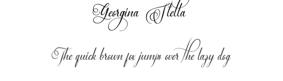 Georgina Stella by Calligraphy Fonts — Script Handwritten Font