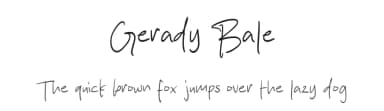 Gerady Bale by MJType — Script Handwritten Font — thumbnail 1