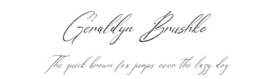 Geraldyn Brushko by Denustudios — Script Handwritten Font — thumbnail 1