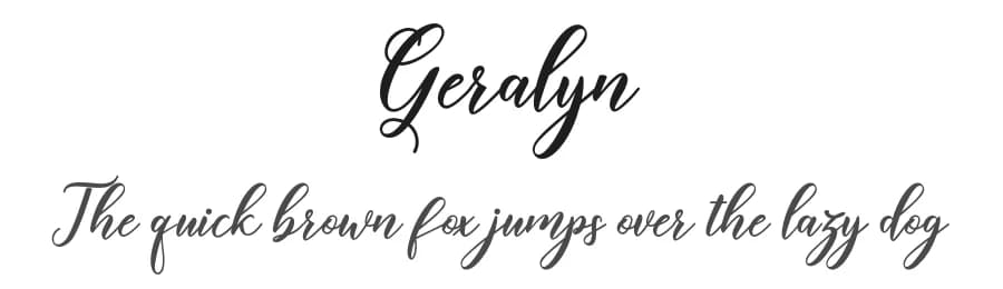 Geralyn by Amarlettering - Takiy — Script Handwritten Font