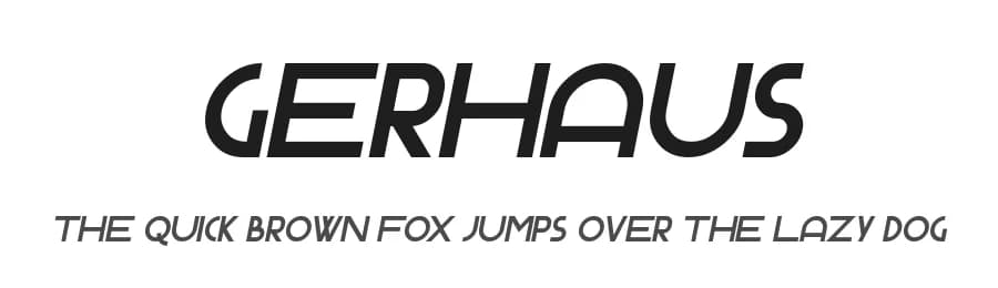 Gerhaus by GGBotNet — Sans Serif Font