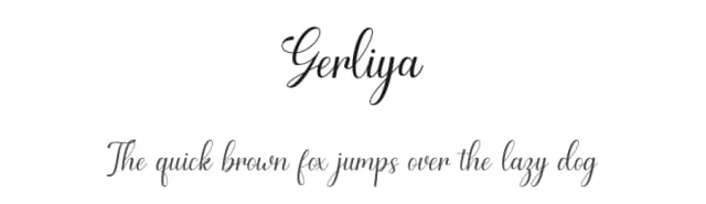 Gerliya by YonType Studio — Script Handwritten Font