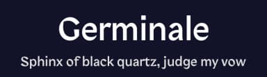 Germinale by Quentin Barba — Sans Serif Font — thumbnail 2