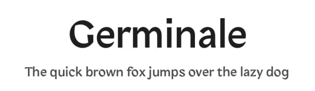 Germinale by Quentin Barba — Sans Serif Font