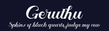Geruthu by Grontype — Script Handwritten Font — thumbnail 2