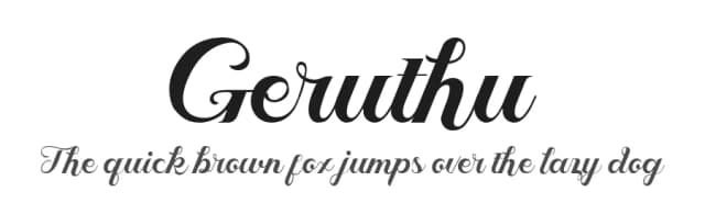 Geruthu by Grontype — Script Handwritten Font