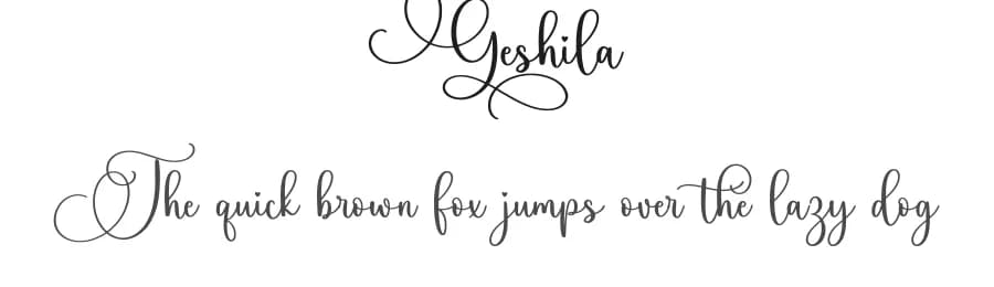 Geshila by Makashi — Script Handwritten Font