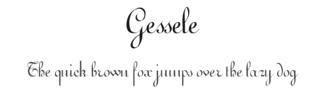 Gessele by David Rakowski — Script Handwritten Font