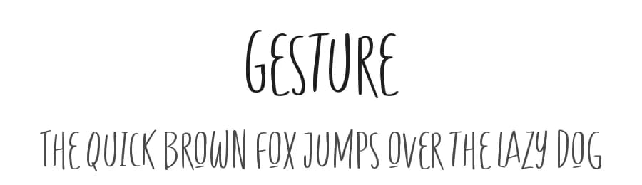 Gesture by Fontherapy — Script Handwritten Font