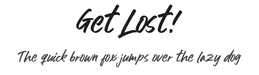 Get Lost! by Azetype Studio — Script Handwritten Font