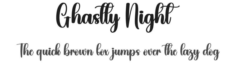 Ghastly Night by Scratchones — Script Handwritten Font