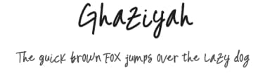 Ghaziyah by mightype — Script Handwritten Font — thumbnail 1