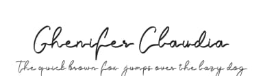 Ghenifer Claudia by Typegoals Labs — Script Handwritten Font — thumbnail 1