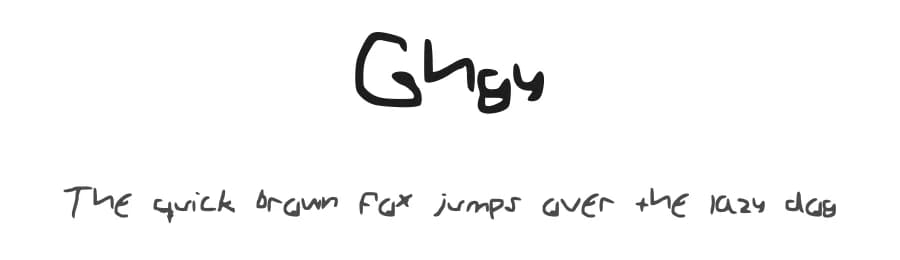 Ghgy by Abor Lemunan — Script Handwritten Font