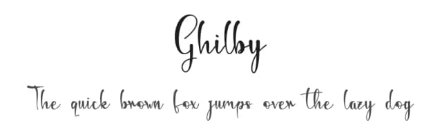 Ghilby by Harjuno Kristanto — Script Handwritten Font