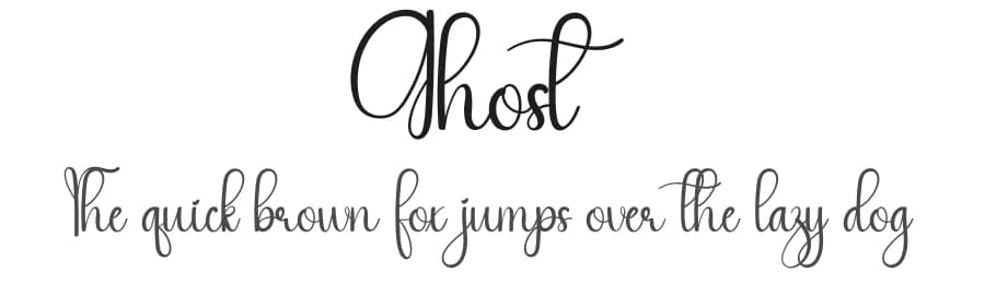 Ghost by Andi Moz — Script Handwritten Font
