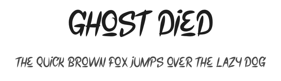 Ghost Died by Gilang Ternadho — Script Handwritten Font